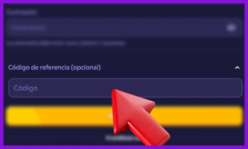 Ingresar un código promocional válido dentro de Roobet