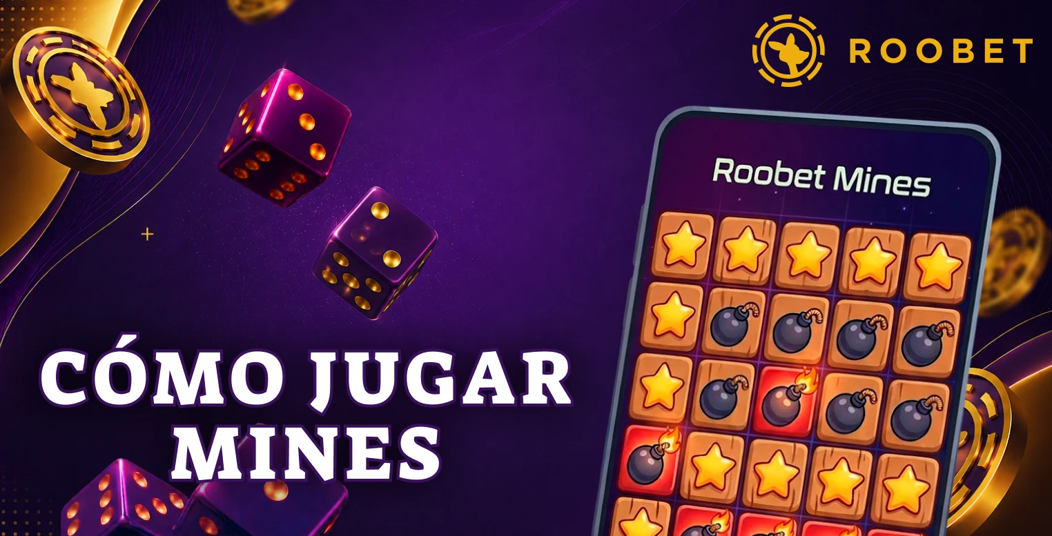 Pasos sencillos para comenzar una partida de Mines en Roobet