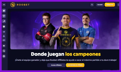 Abrir el sitio oficial de Roobet desde un dispositivo móvil