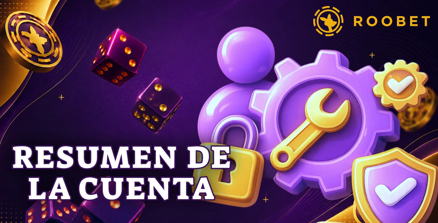 Panel principal con herramientas y opciones de gestión en Roobet